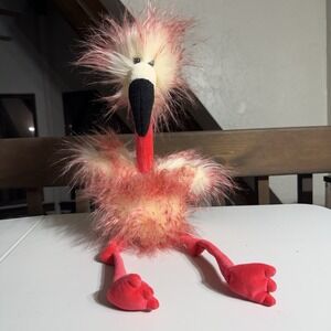 Jellycat London FLORA FLAMINGO Plush Pink Bird Stuffed Animal 21" Long